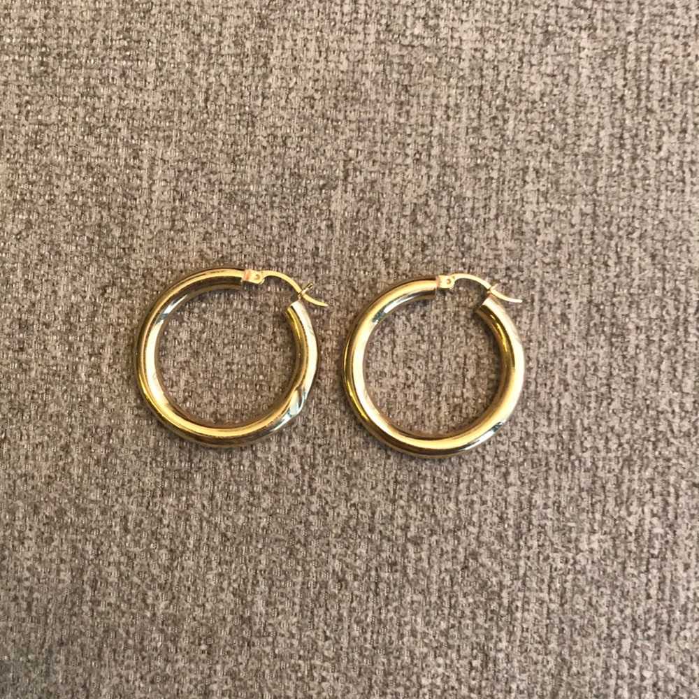 Real Gold Hoop Earrings